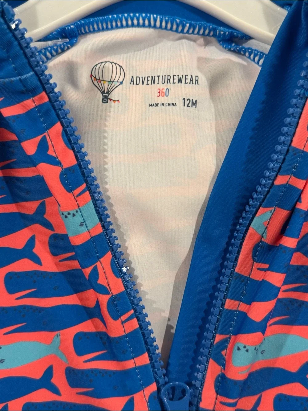 ADVENTUREWEAR 360 Baby Boys Rashguard One-Piece Swimsuit. Size 12M